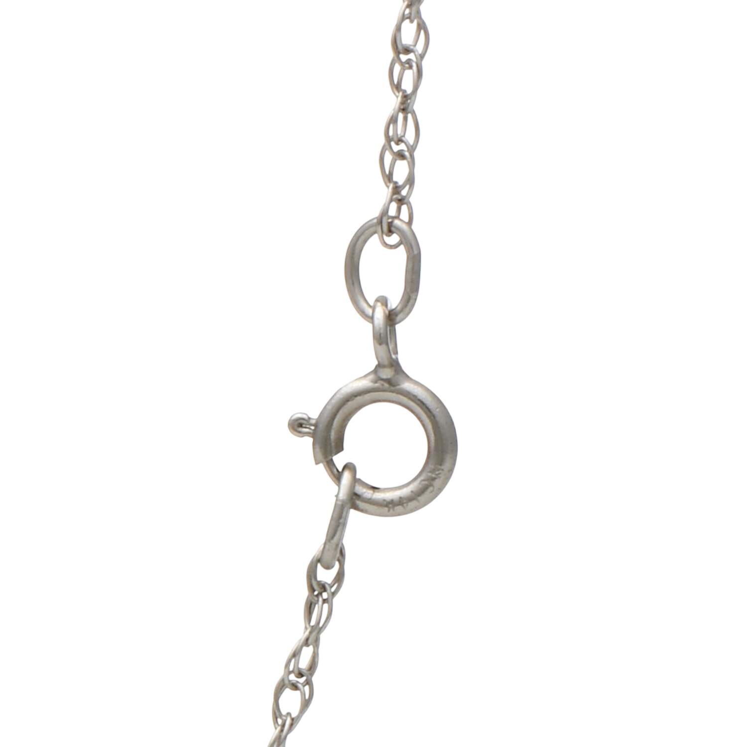14KWY Two-Tone Diamond (0.25) Puffy Heart Necklace-3