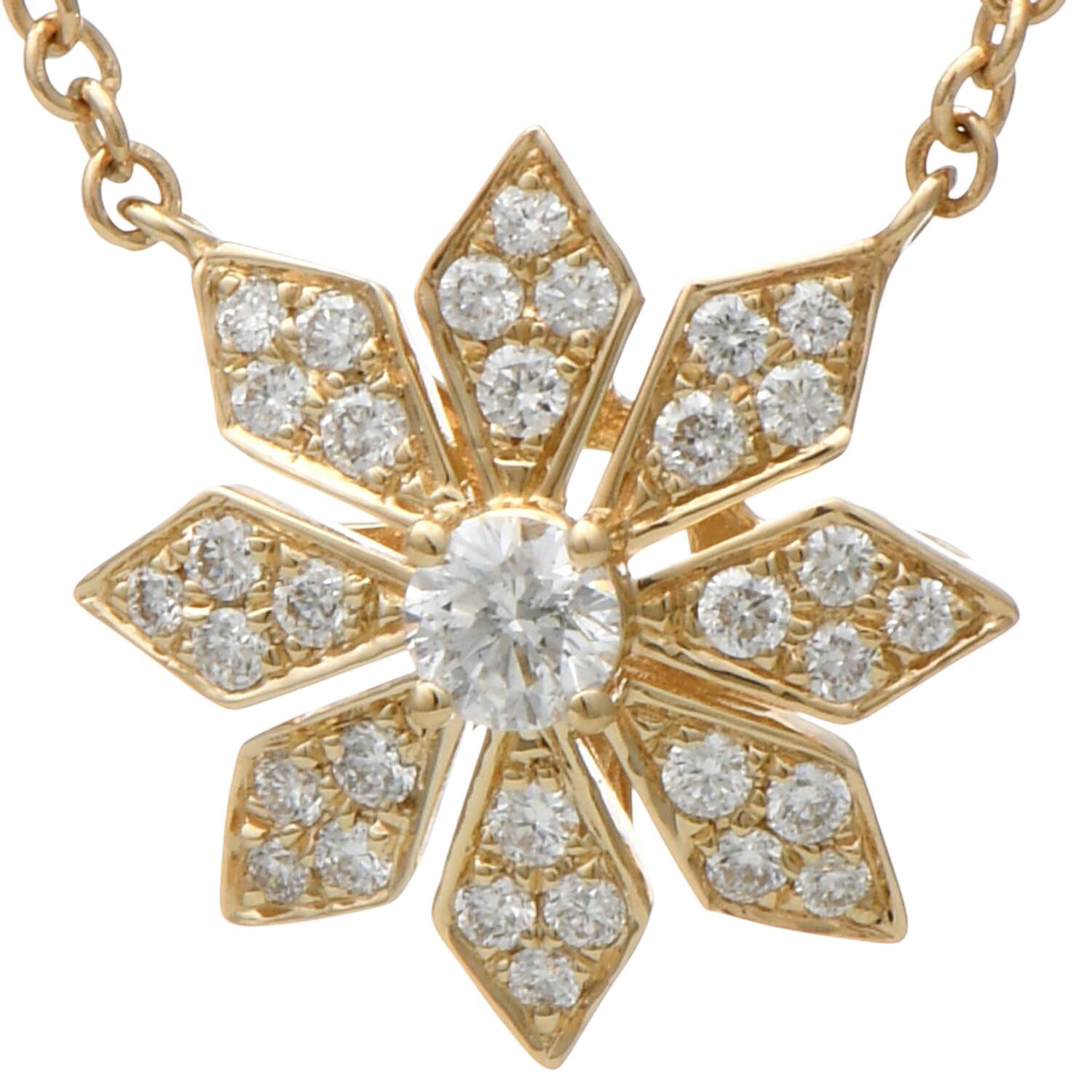 14KY Diamond(0.32) Flower Necklace-1