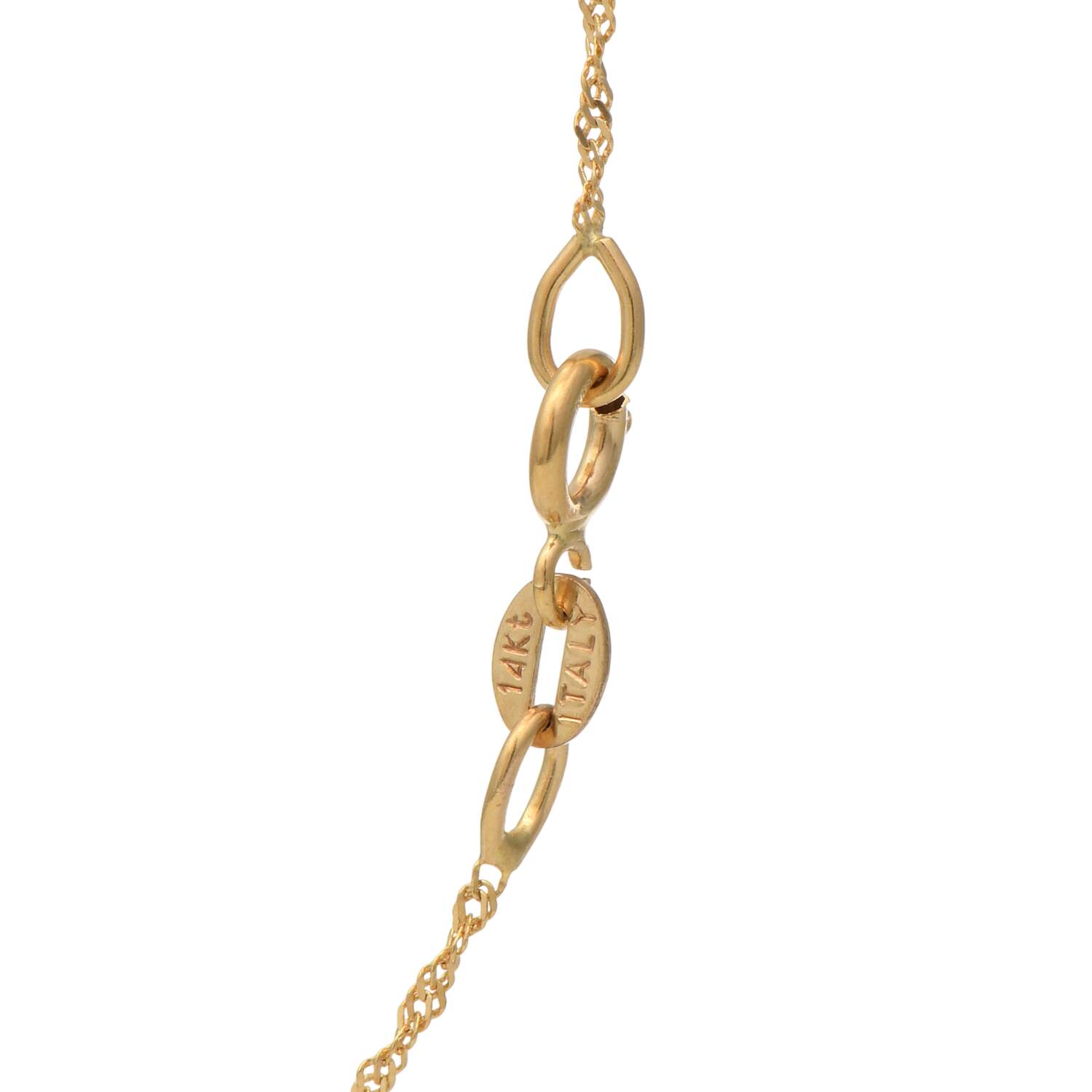 14KY Polished Star of David Necklace-3