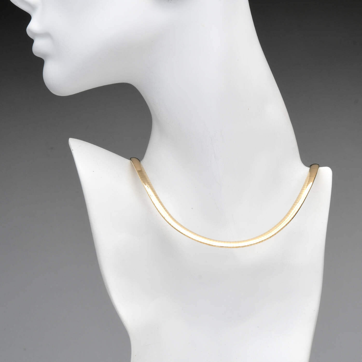 14KY Omega Domed Necklace-3