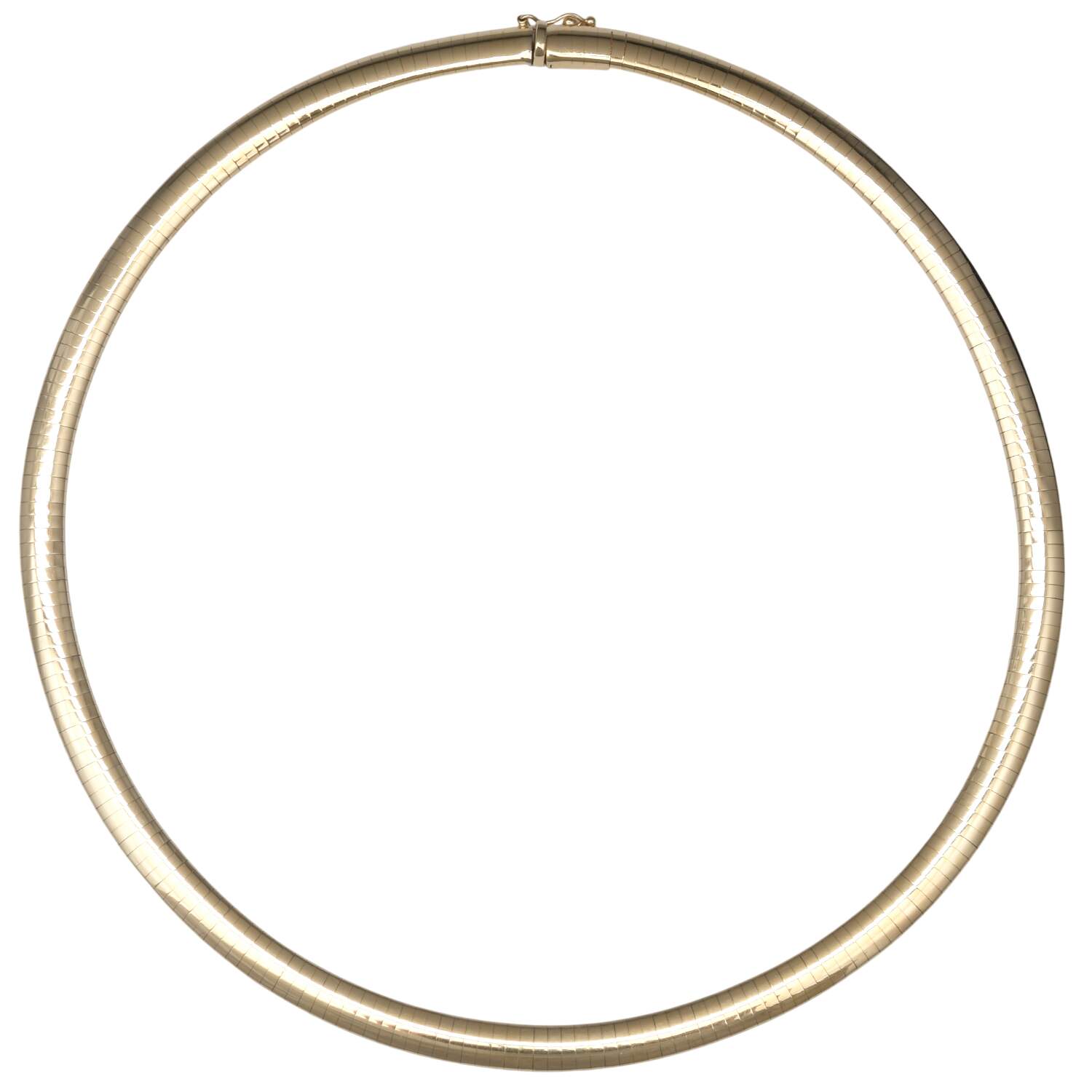 14KY Omega Domed Necklace-1