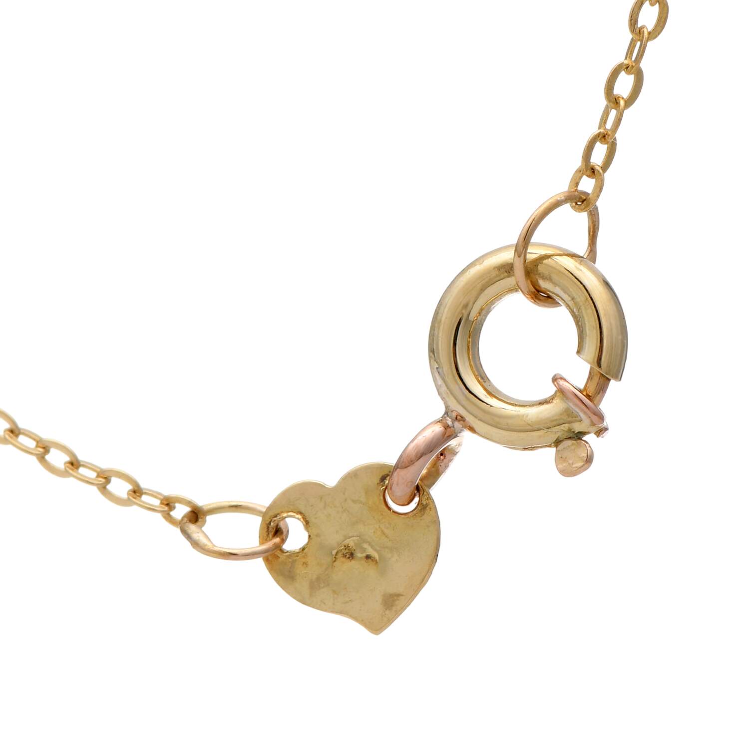 18KY Crystal Opal(0.60) & Diamond Accent  Drop Necklace-3