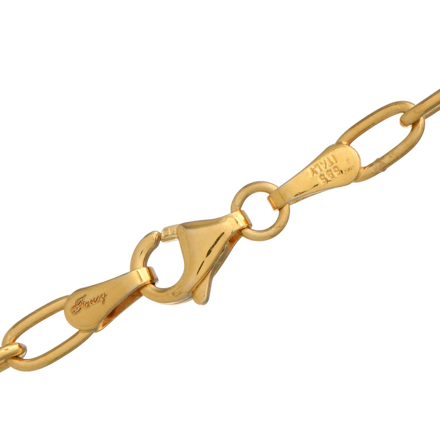 14KY Italian Paperclip Link Chain Necklace-2