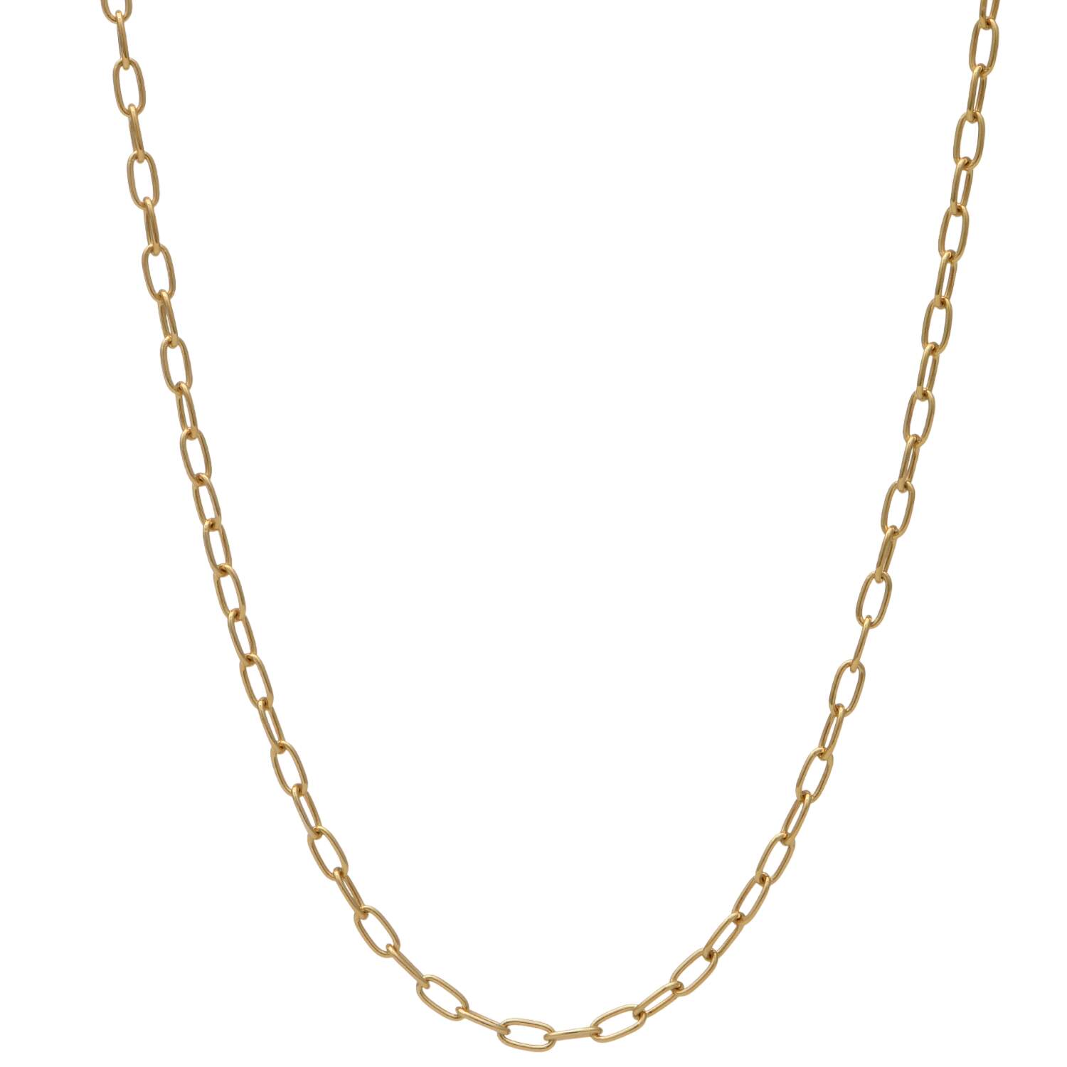 14KY Italian Paperclip Link Chain Necklace-1