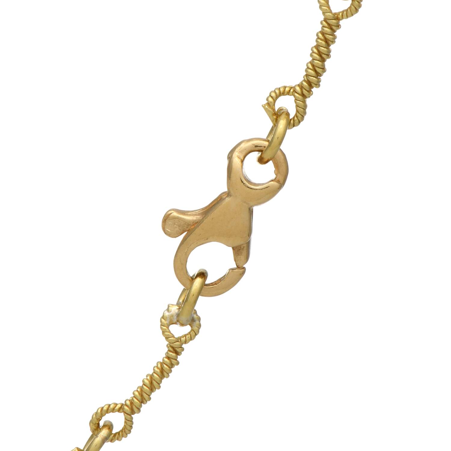 18KY Bar Link Chain Necklace-2