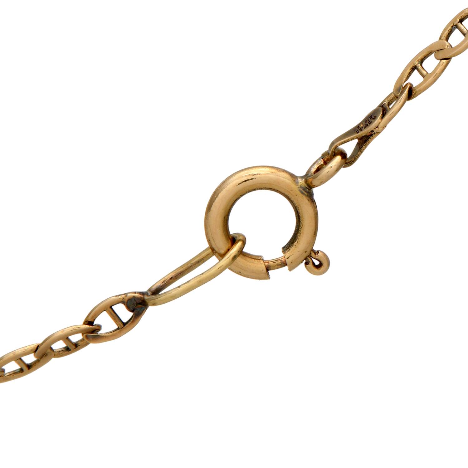 14KY Italian Anchor Chain Necklace-2