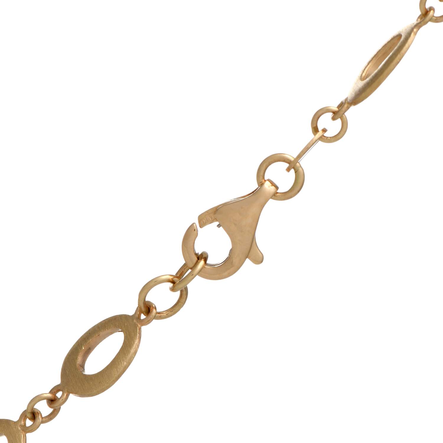 14KY Textured Chalcedony(19.25) Circle Necklace-2