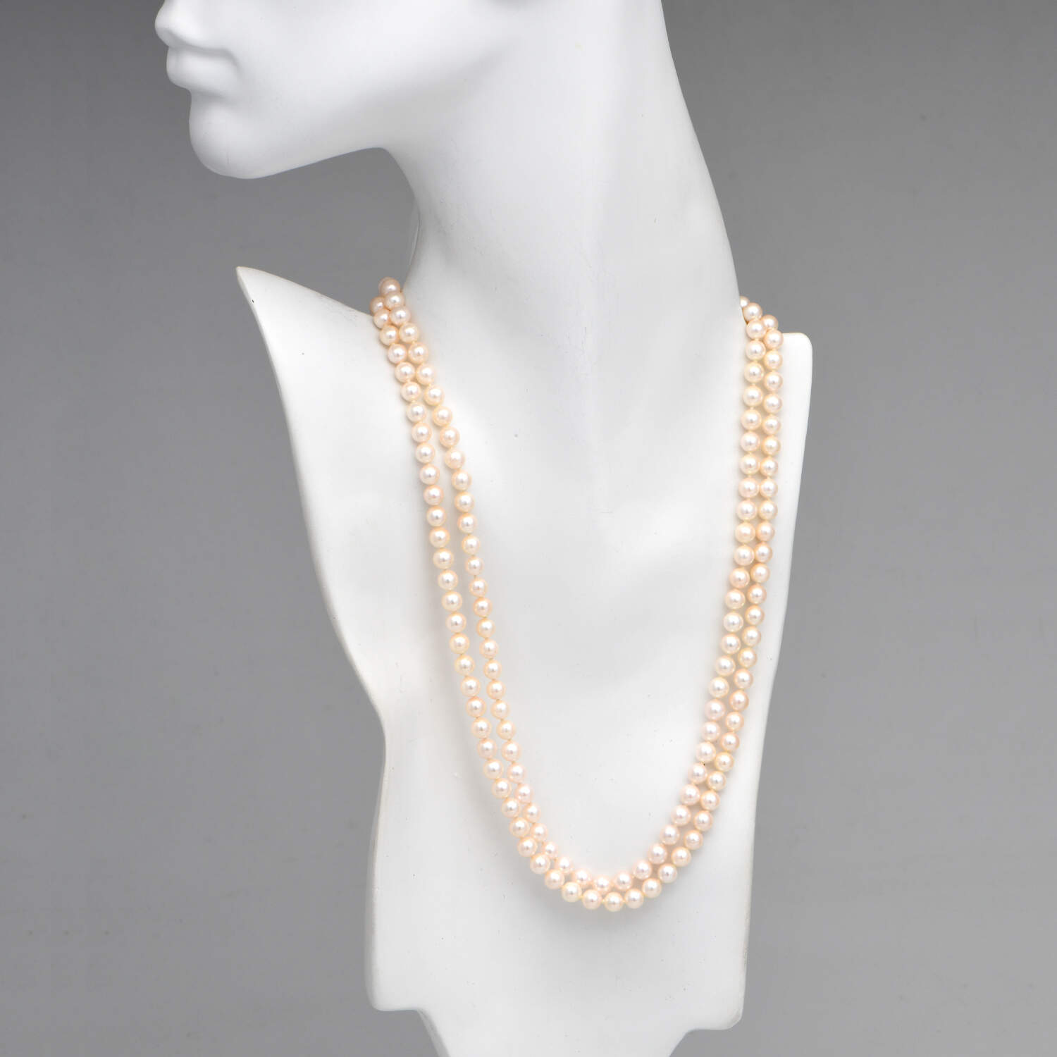 Mikimoto Pearl (6.0 mm) Rope Length Necklace with Sterling Clasp-3
