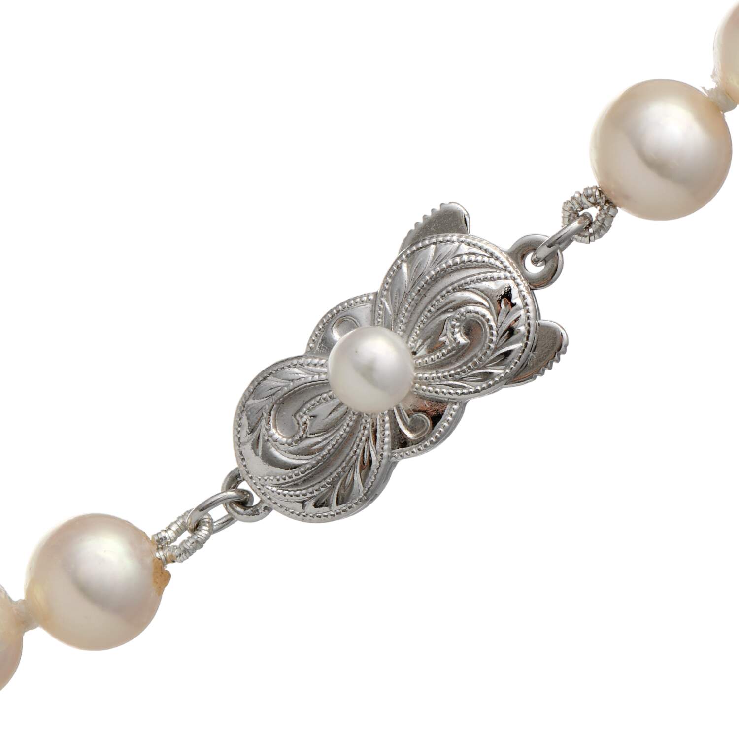 Mikimoto Pearl (6.65 mm) Princess Length Necklace with Sterling Clasp-2