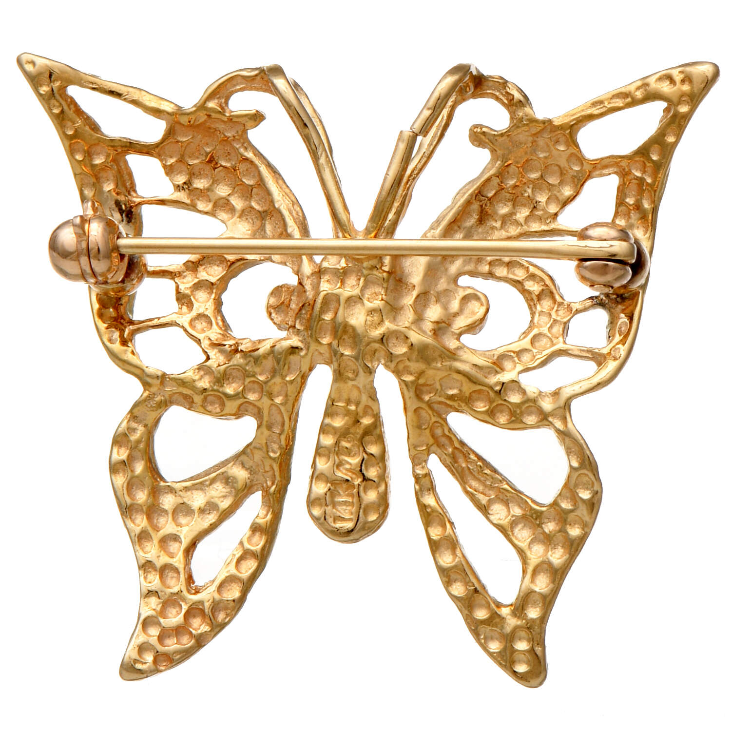 14KY Diamond-Cut Butterly Pin-2