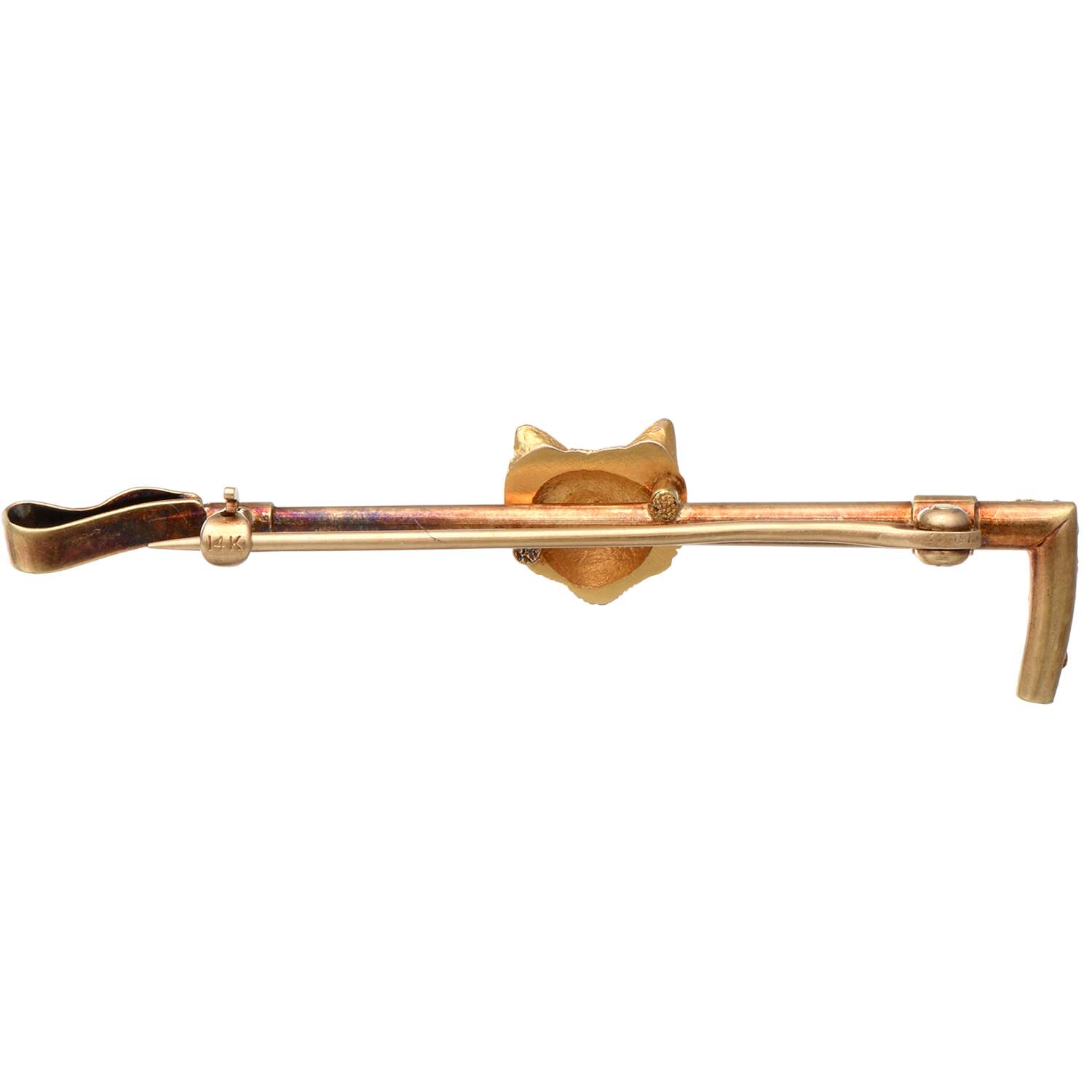 18/14KY Vintage Fox & Hunting Crop Pin-2