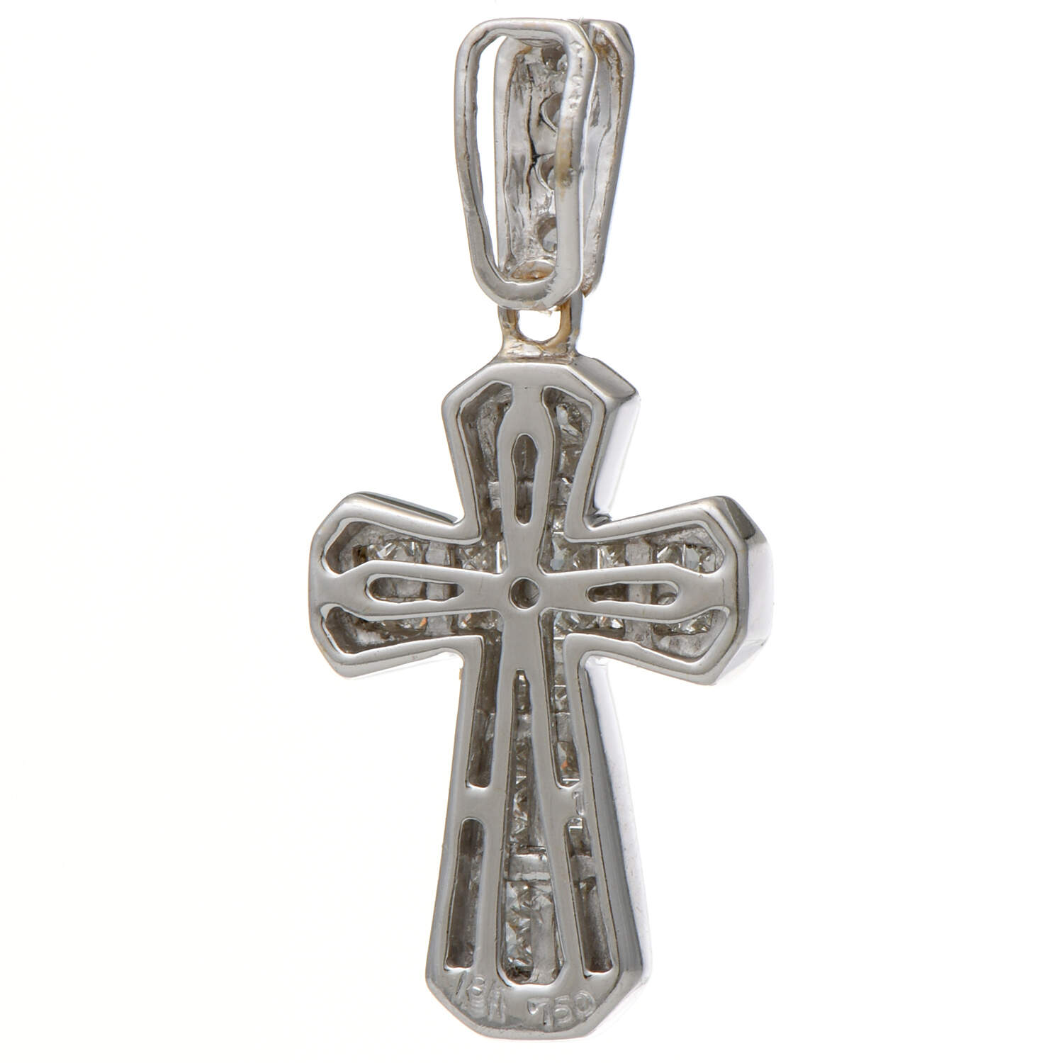 18KW Diamond(0.50) Cross Pendant-2