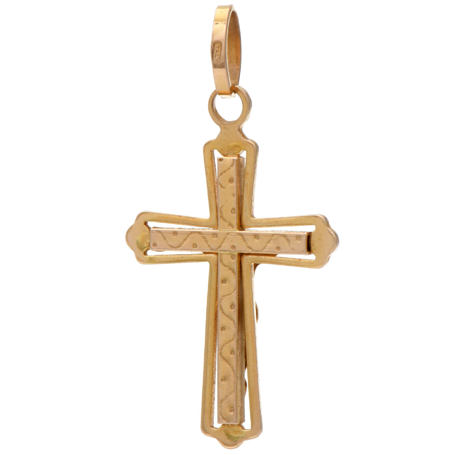 14KY Crucifix Cross Pendant-2