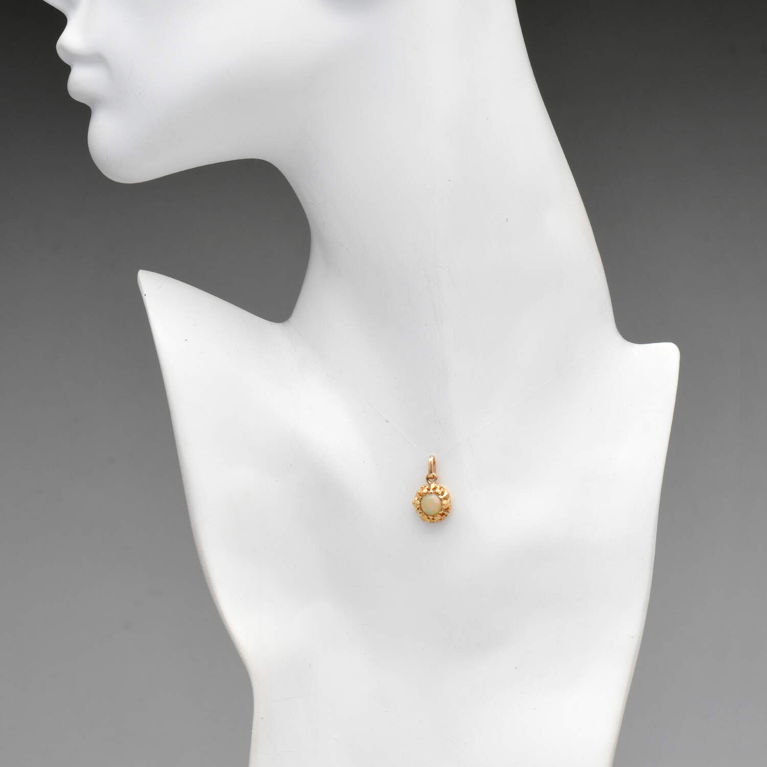 9KY Vintage Crystal Opal(1.05) Pendant-3