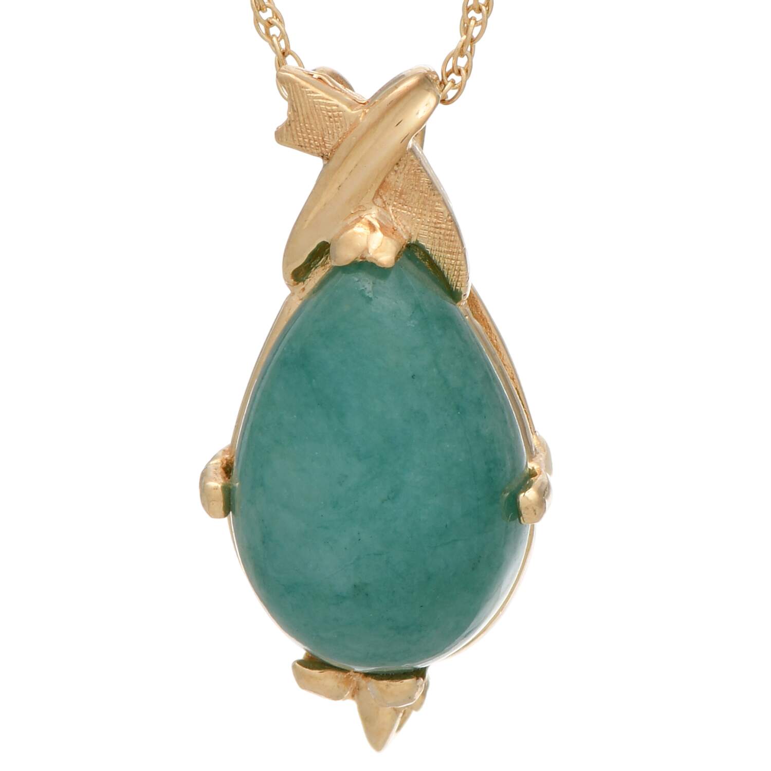14KY Nephrite Jade(5.0) Pendant-1