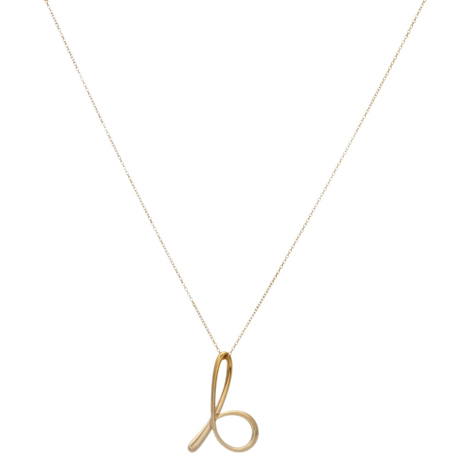 18KY Tiffany & Co. Elsa Peretti Initial "D"  Pendant-3