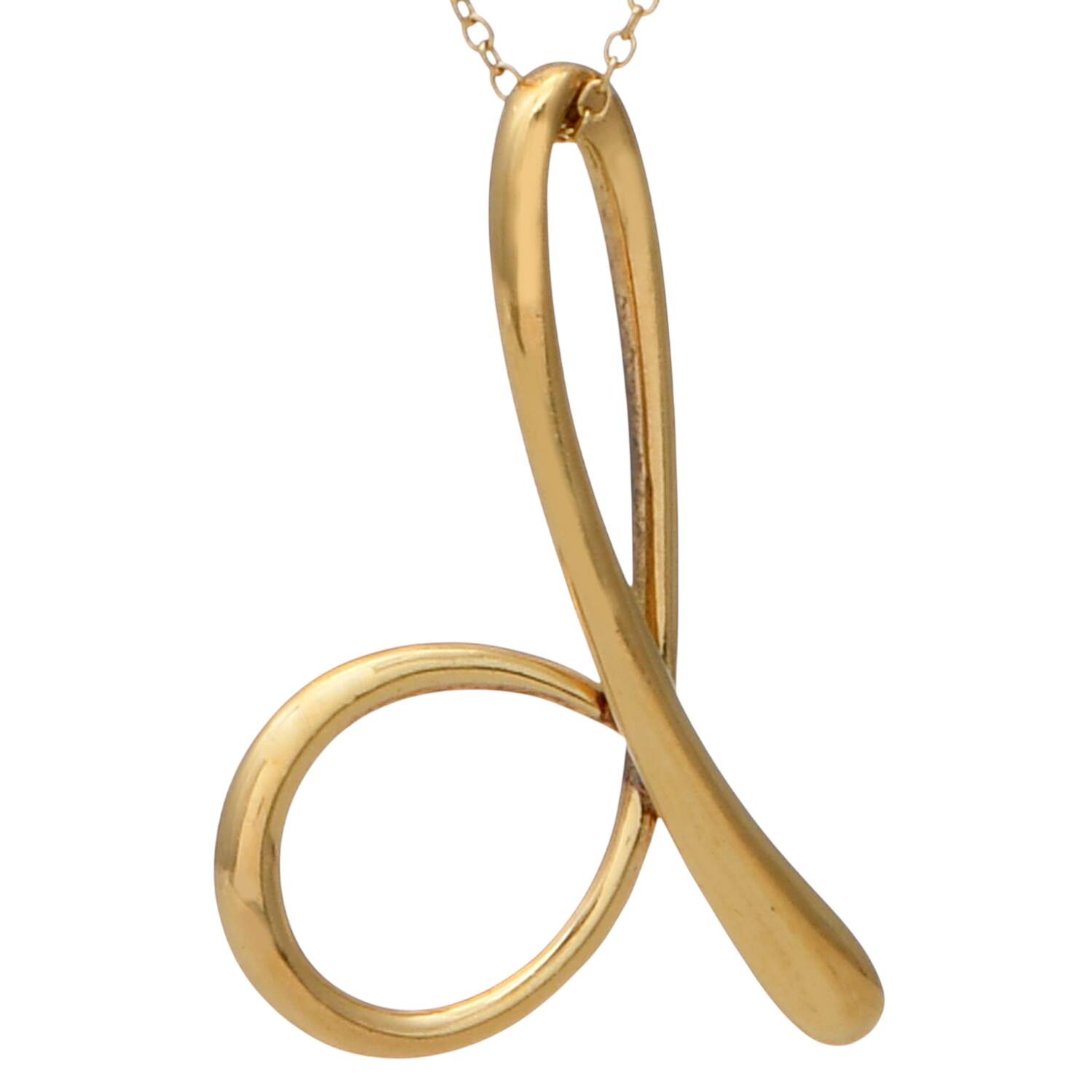 18KY Tiffany & Co. Elsa Peretti Initial "D"  Pendant-1