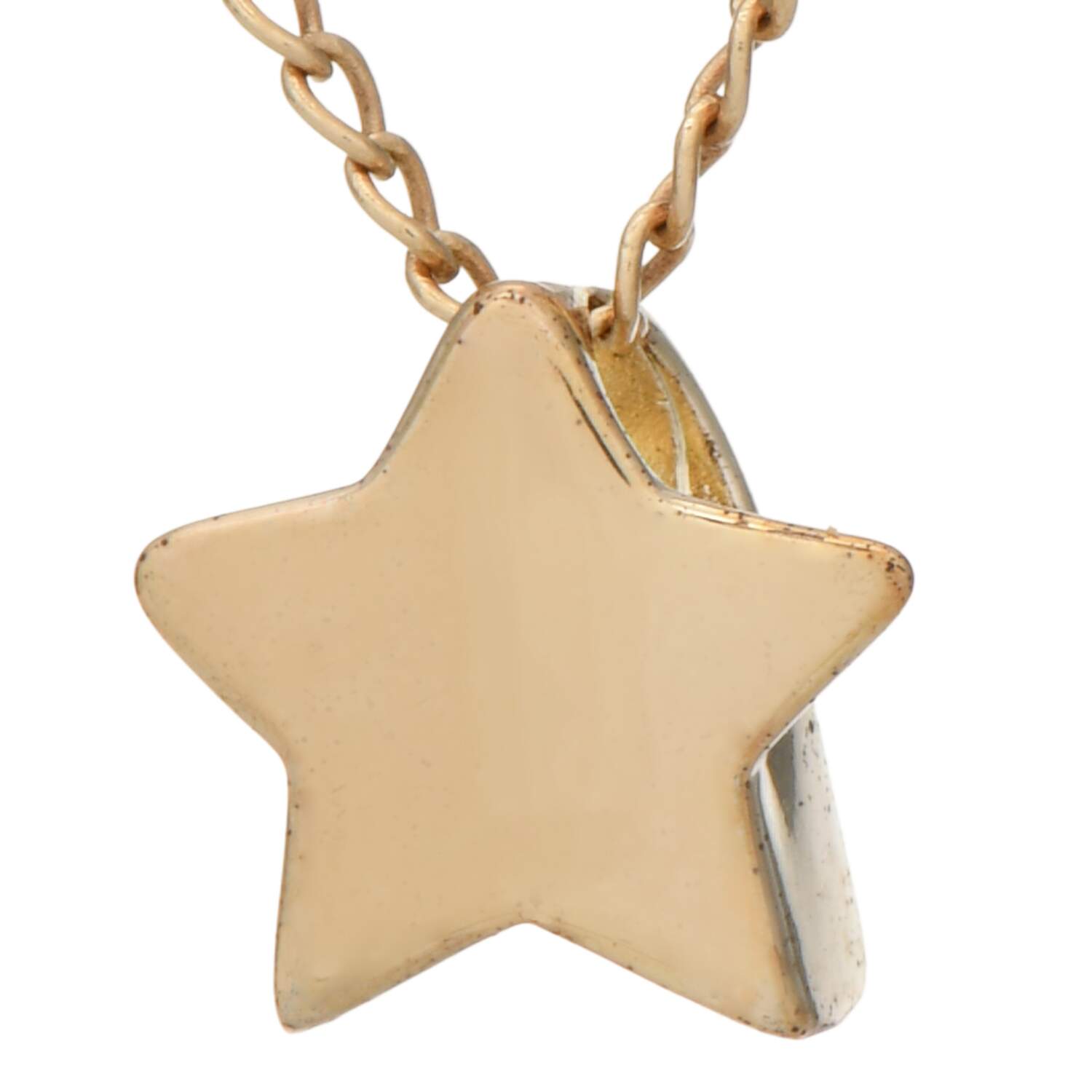 14KY Cable Chain with Gold Plated Star Pendant-1