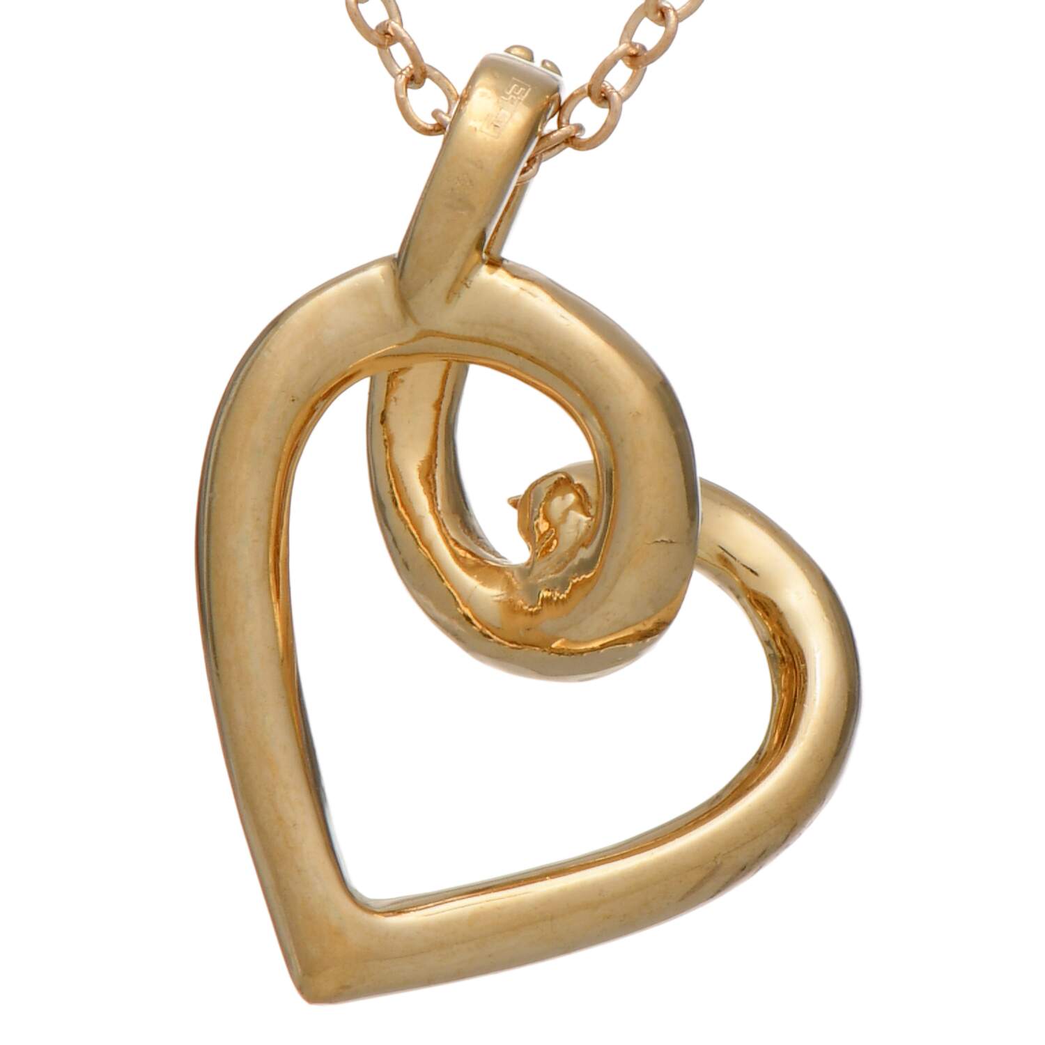 14KY Effy Pave Diamond(0.50) Stylized Heart Pendant-2