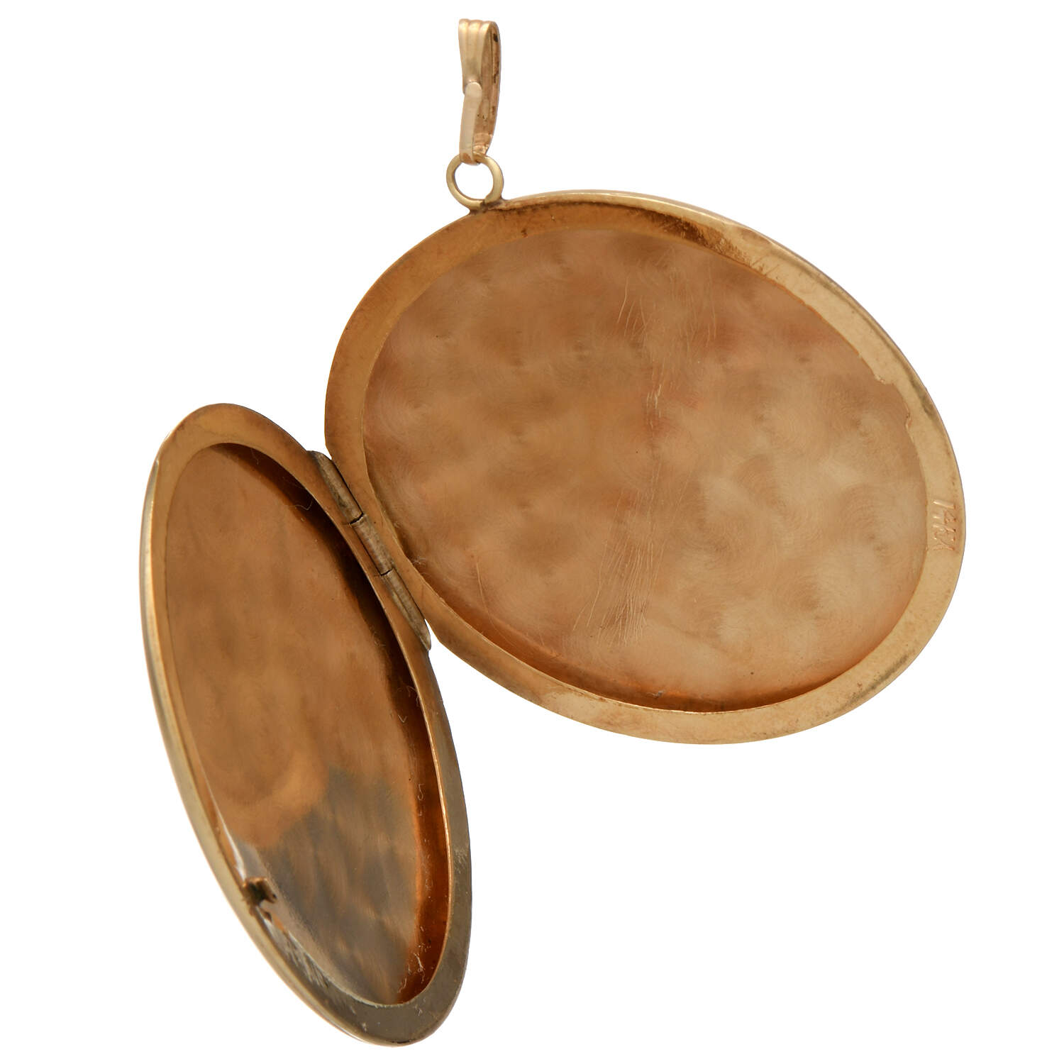 14KY Art Deco Sunburst Perlage Watch Case Pendant-3