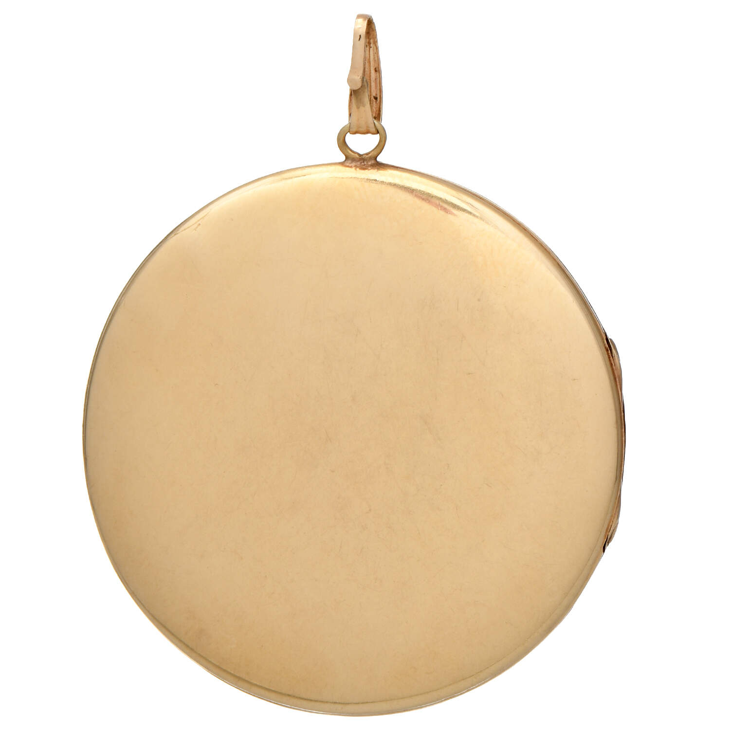 14KY Art Deco Sunburst Perlage Watch Case Pendant-2