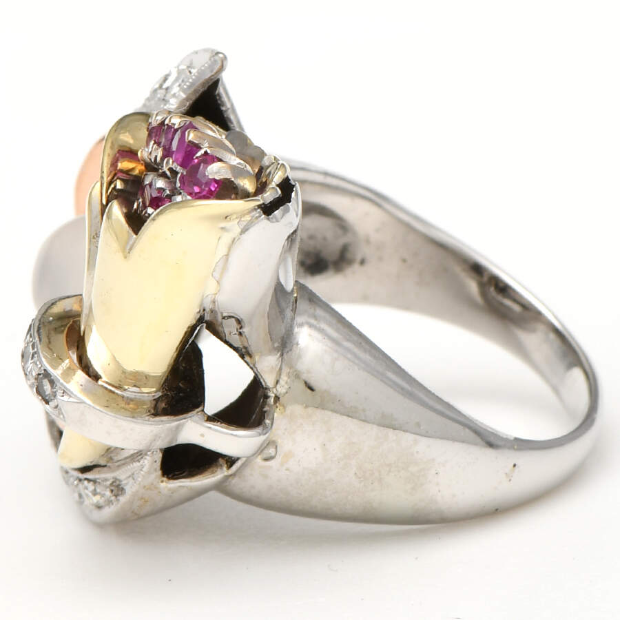 14KWRY Retro Modern Multi-Gemstone  Ring-3