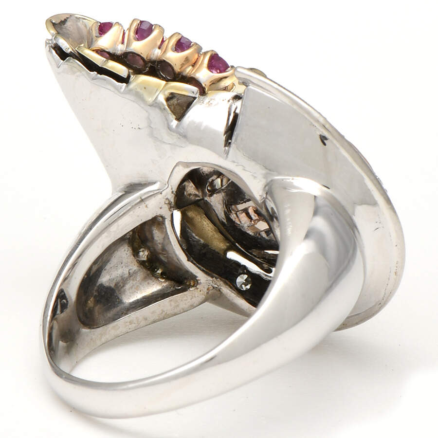 14KWRY Retro Modern Multi-Gemstone  Ring-2