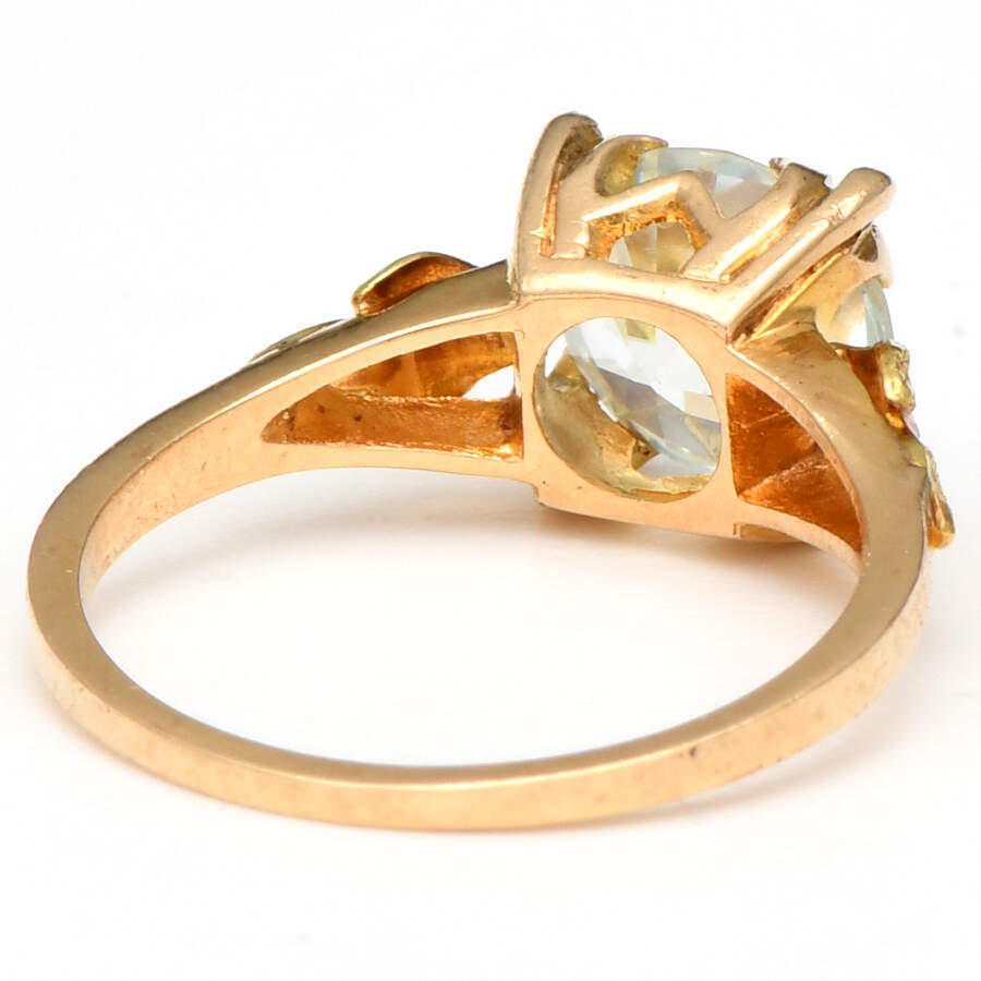 14KY Retro Modern Zircon(2.9) Ring-2