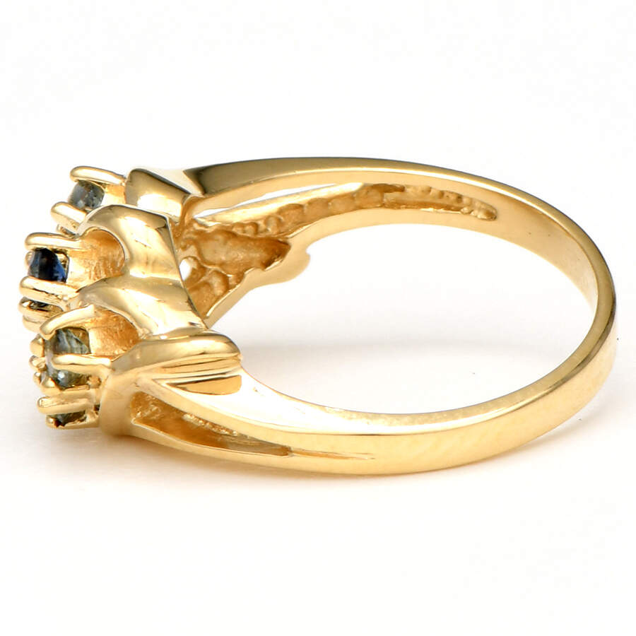 14KY Dark & Light Blue Sapphire(0.54) Ring-3