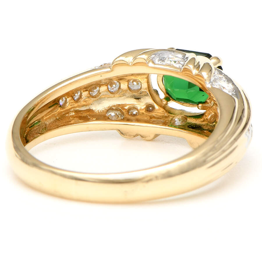 14KYW Tsavorite(0.90) & Diamond(0.35) Ring-2