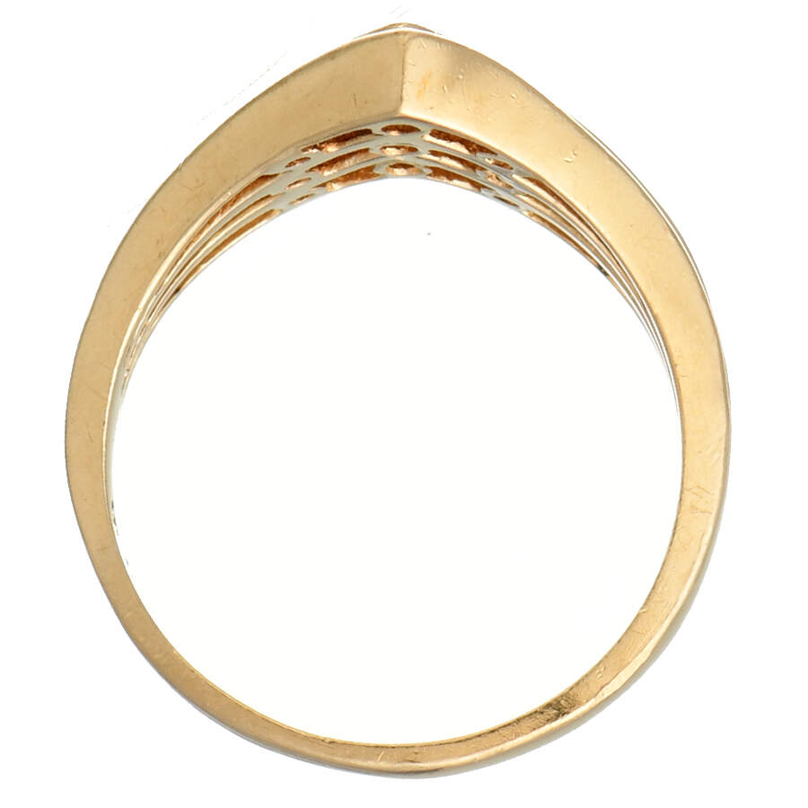 14KY Vintage Diamond(0.27) Chevron Ring-4