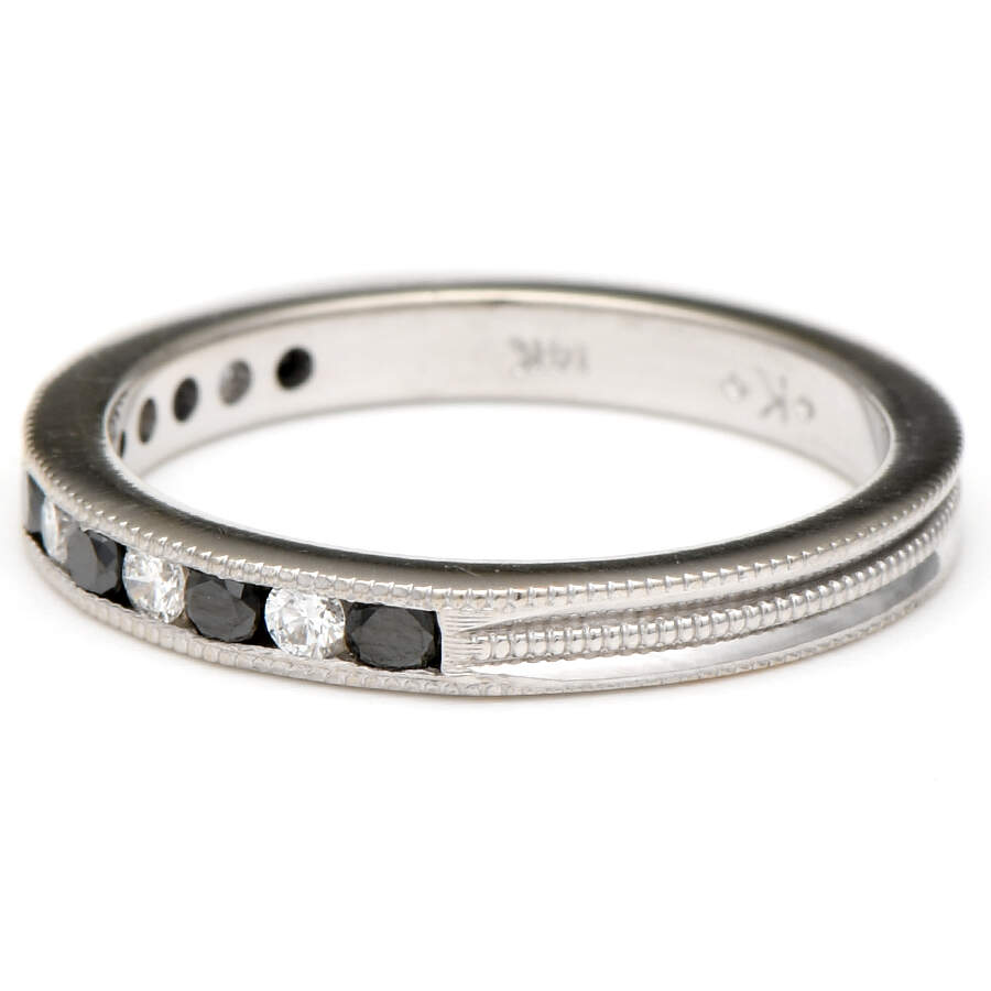 14KW Black & White Diamond(0.39) Band Ring-3
