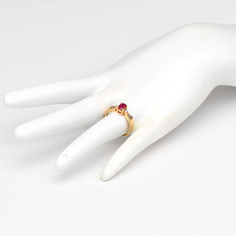 14KY Ruby(0.45) & Diamond(0.16) Ring-5