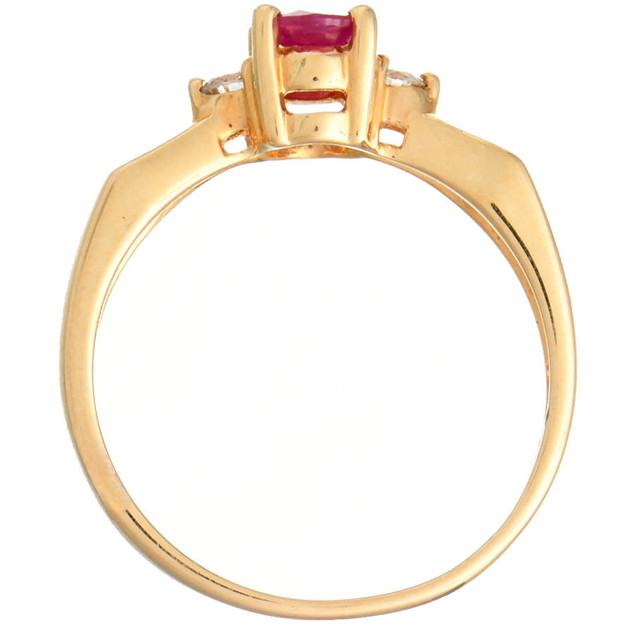 14KY Ruby(0.45) & Diamond(0.16) Ring-4