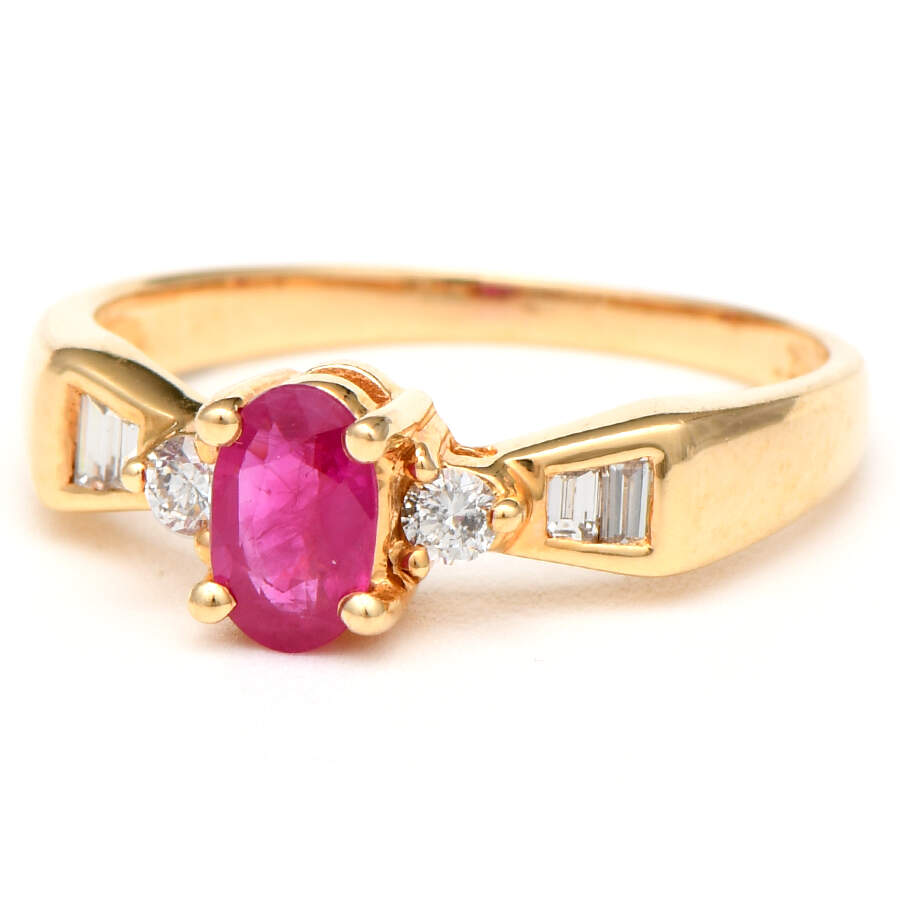 14KY Ruby(0.45) & Diamond(0.16) Ring-1