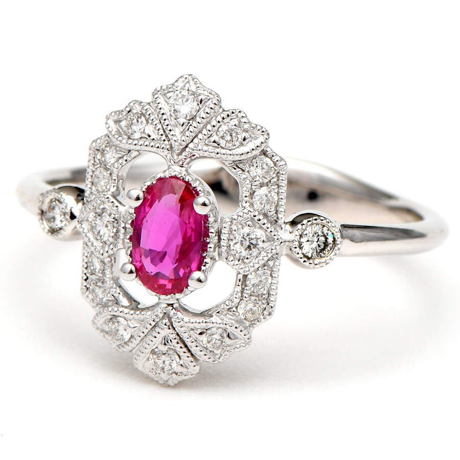14KW Ruby(0.25) & Diamond(0.15) Ring-1