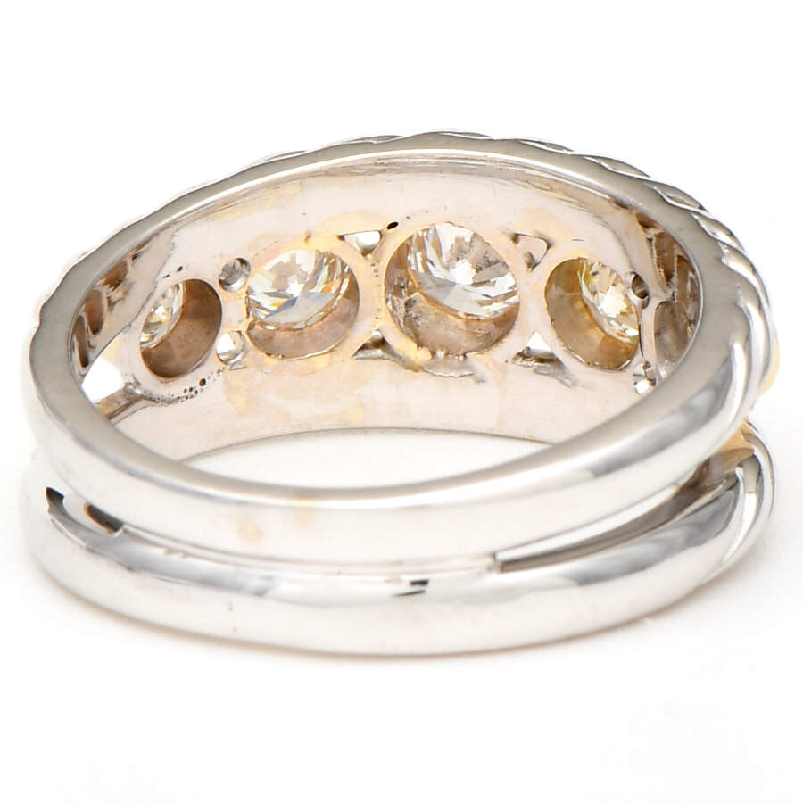 14KWY Five Stone Diamond(0.65) Band Ring-2