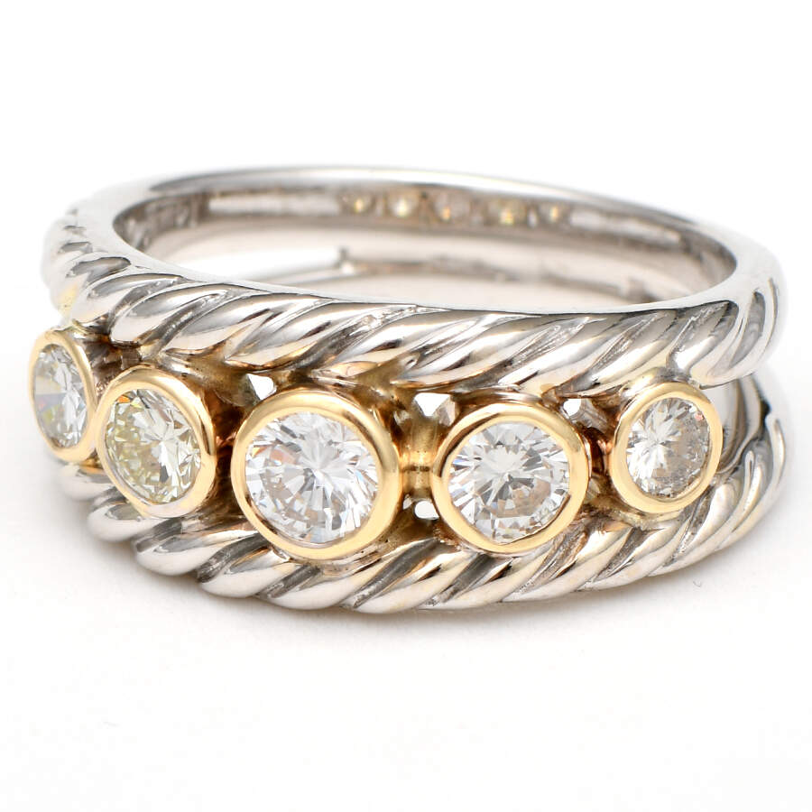 14KWY Five Stone Diamond(0.65) Band Ring-1