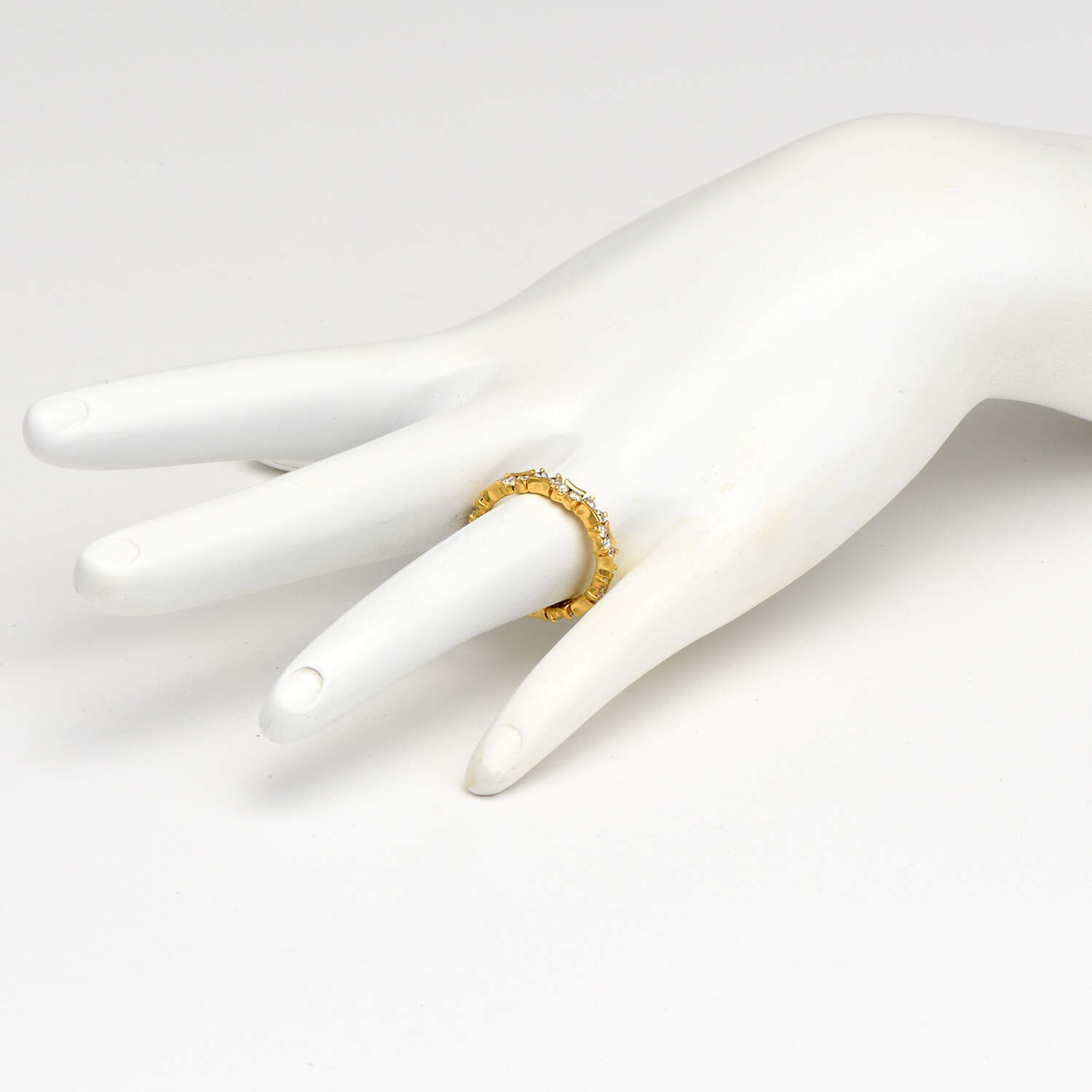 18KY Diamond(0.94) Eternity Band Ring-4