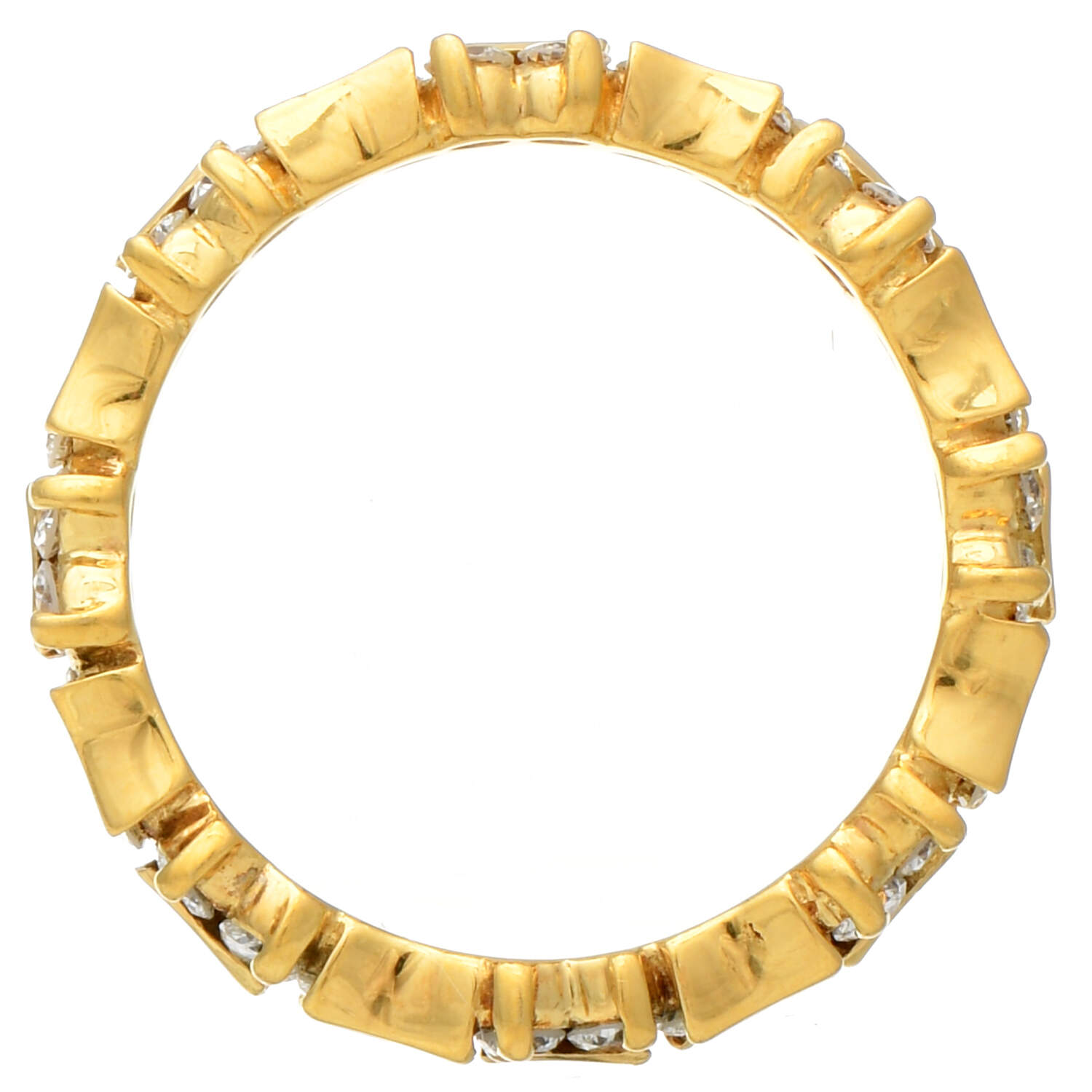 18KY Diamond(0.94) Eternity Band Ring-3