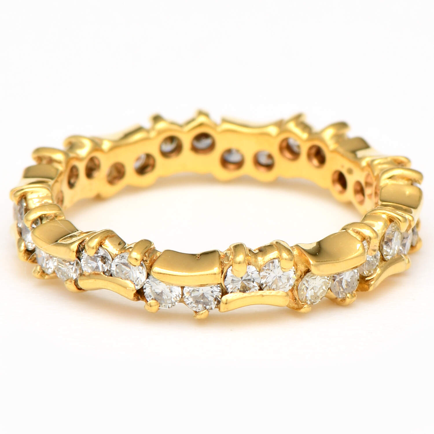 18KY Diamond(0.94) Eternity Band Ring-1