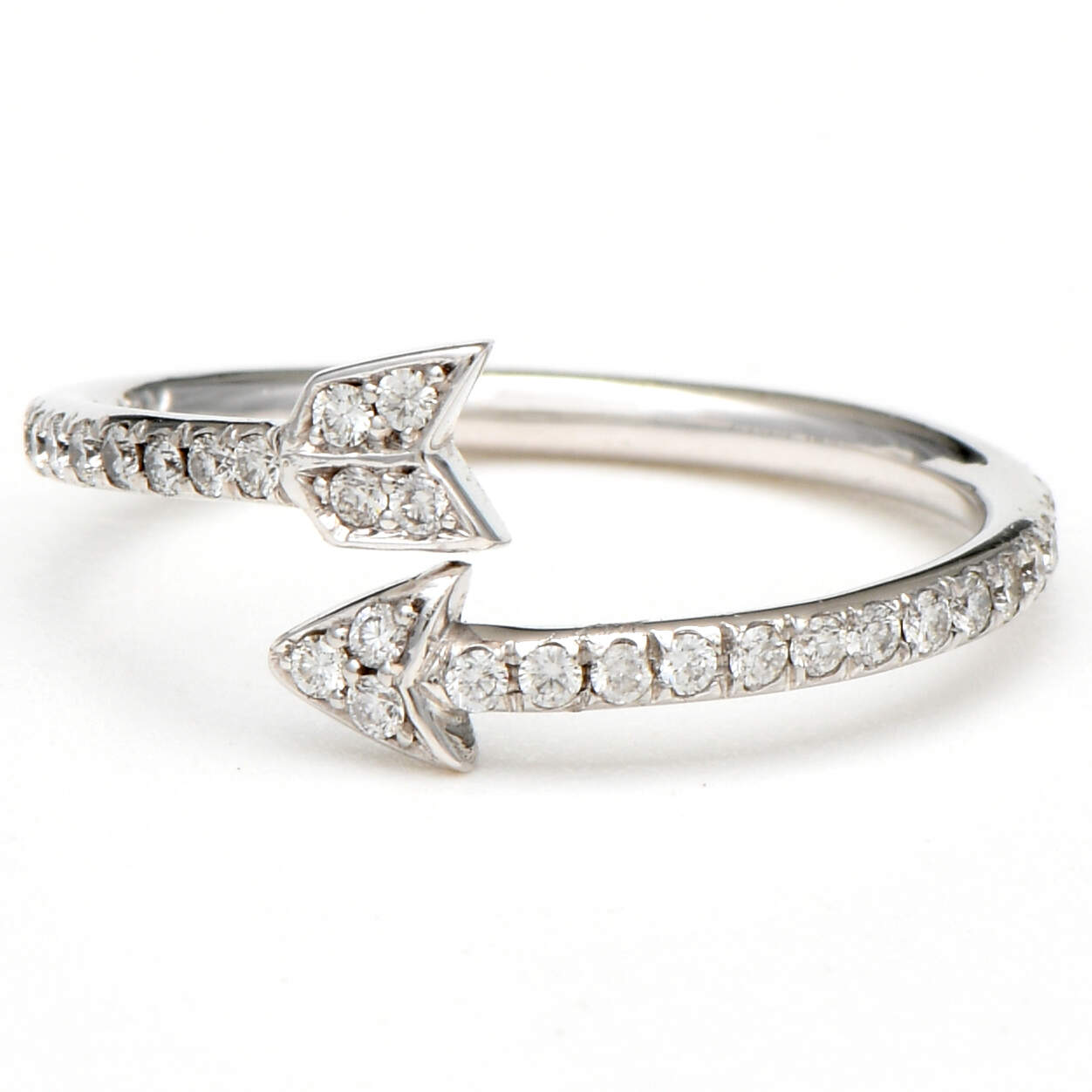 18KW Pave Diamond(0.38) Arrow Wrap Ring-1