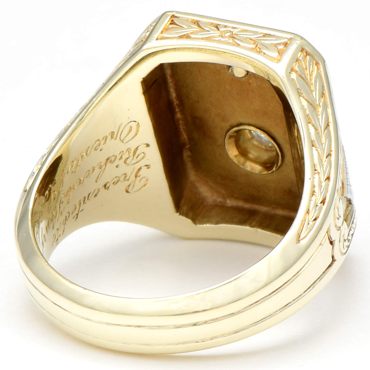 14KYW Master Mason Diamond(0.12) Ring-2
