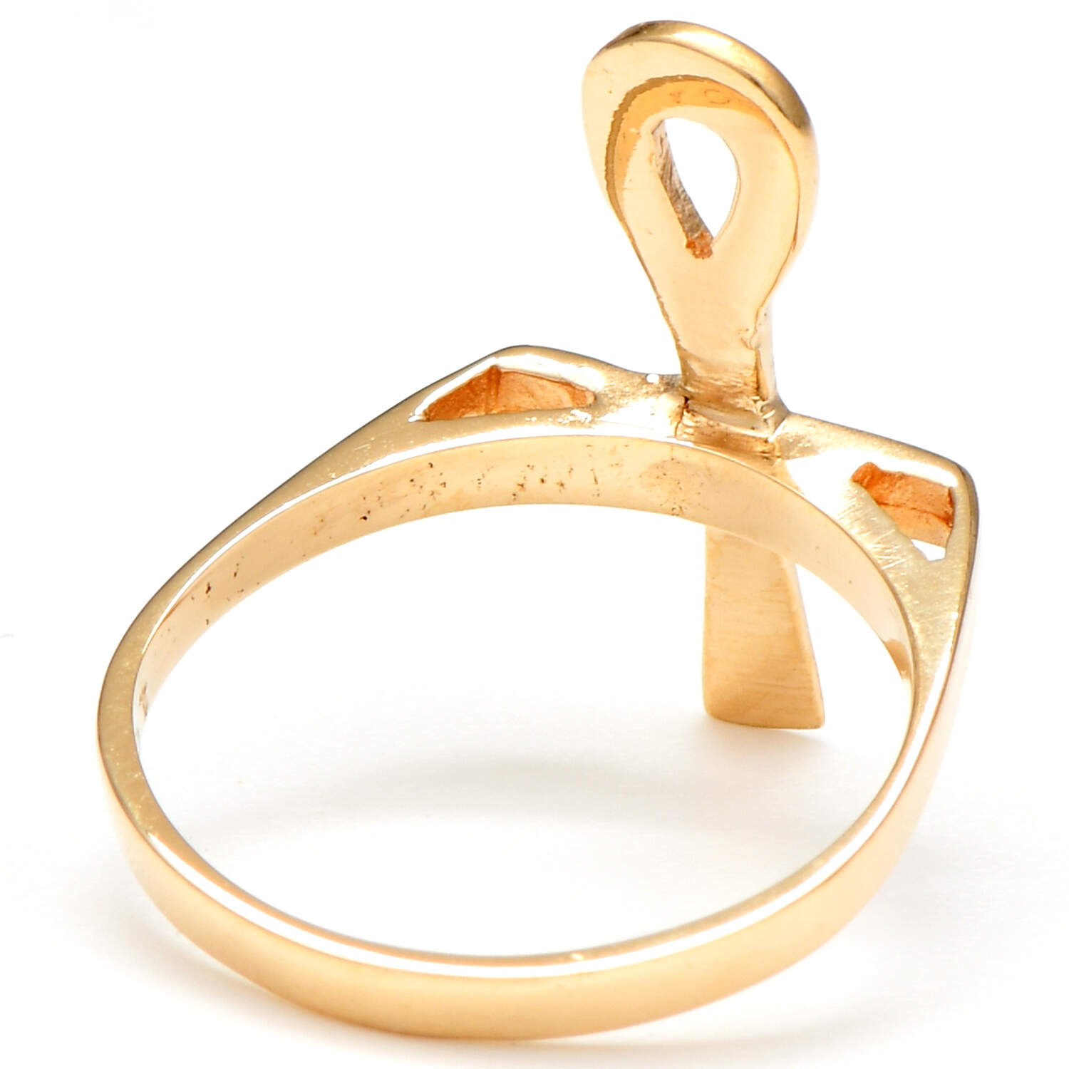 14KY Egyptian Ankh Ring-2