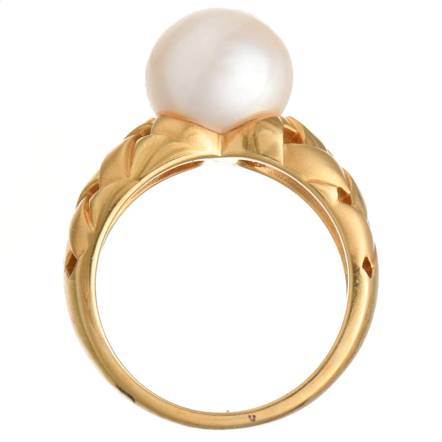 18KY Cultured Akoya Pearl Ring-4