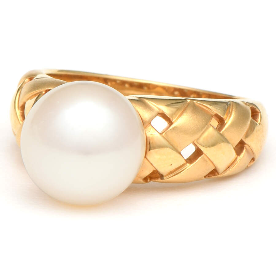 18KY Cultured Akoya Pearl Ring-1