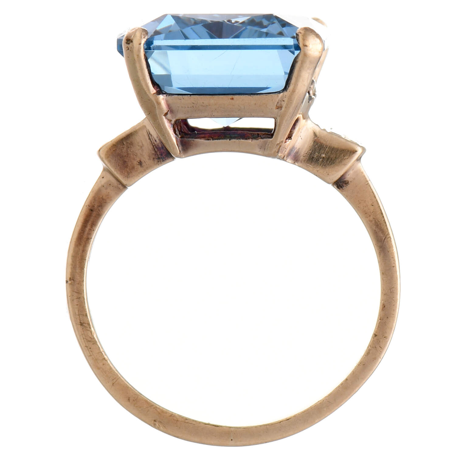 10KY Retro Modern Synthetic Spinel Ring-4