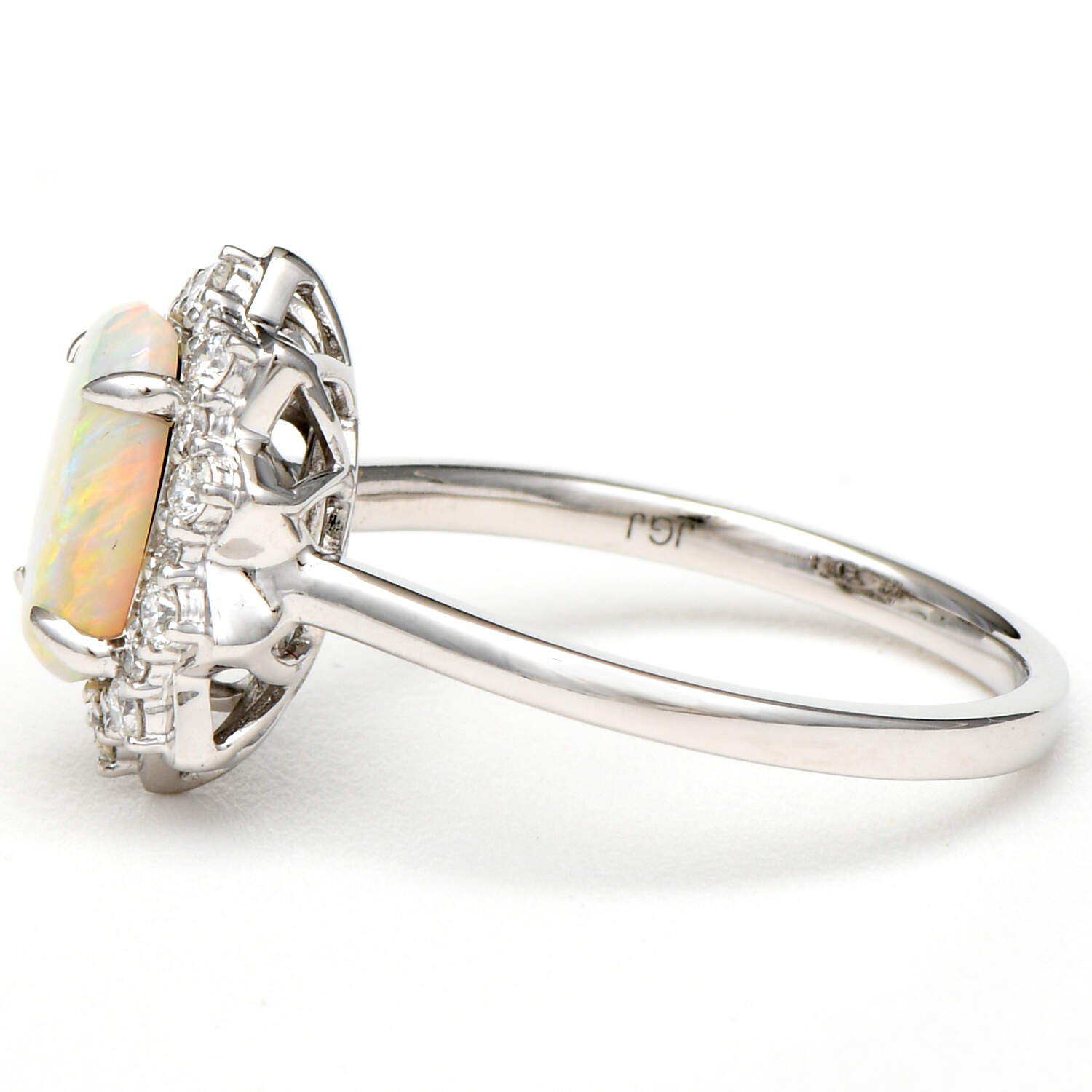 14KW Opal(1.10) & Diamond(0.29) Ring-3
