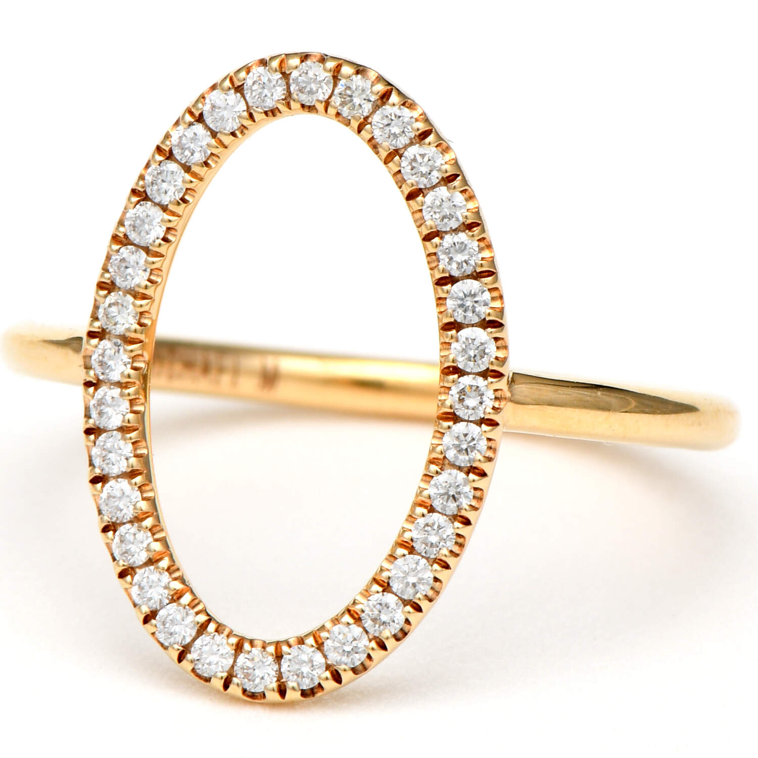 14KY Pave Diamond(0.25) "O" Ring-1