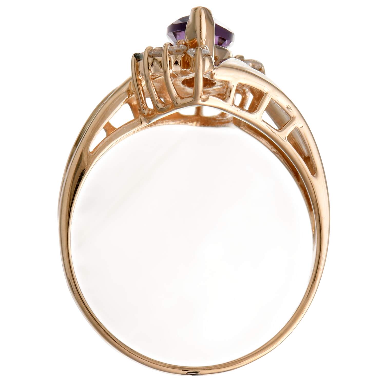 14KY Amethyst(0.96) & Diamond(0.14) Ring-3